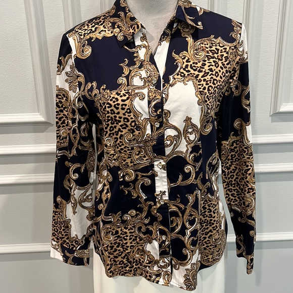 Chico’s Rhinestone Buttons Blouse - Picture 4 of 13